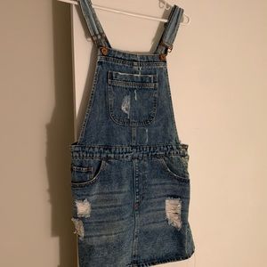 Jean overall dress